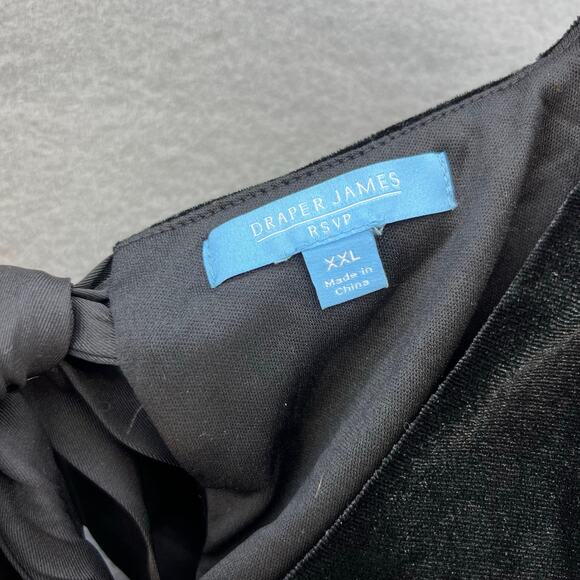 Draper James Dress Women's 2XL Black V-Neck Sleeveless Classic Little Black NWT - Picture 5 of 14